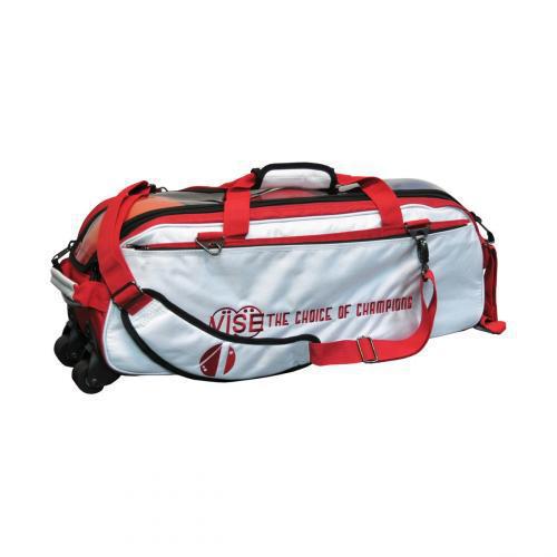 Vise 3 Ball Clear Top Tote Roller White/Red
