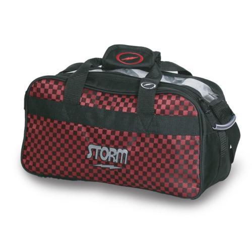 2 Ball Tote Black/Checkered Red