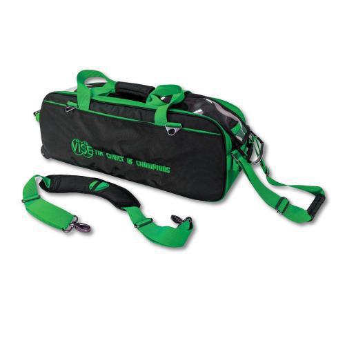 Vise 3 Ball Clear Top Tote Roller Black/Green