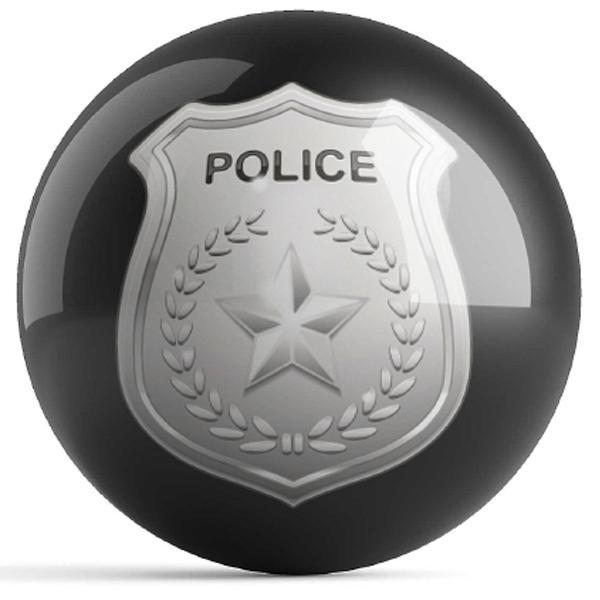 Police Dept Shield Black Bowling Ball