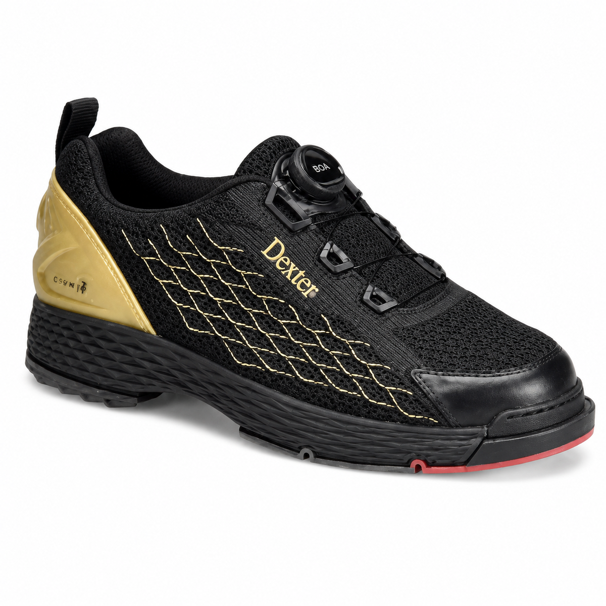 The c9 Knit Boa Black/Gold Men's Bowling Shoes
