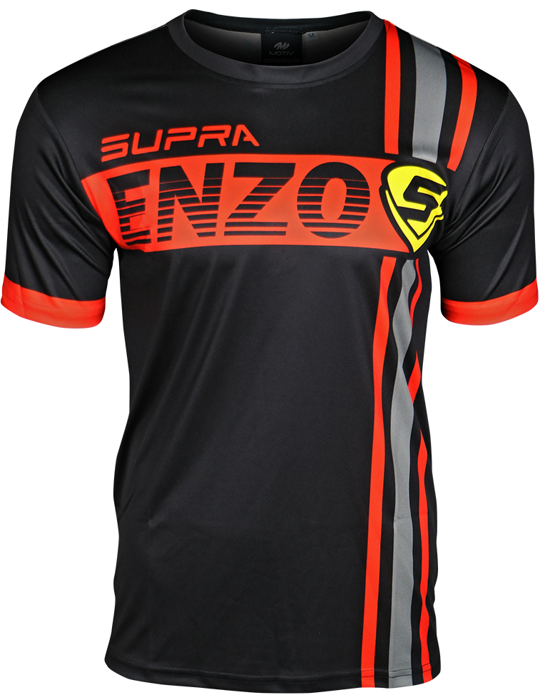 NEW Motiv SUPRA ENZO Practice Jersey BLACK/RED/YELLOW