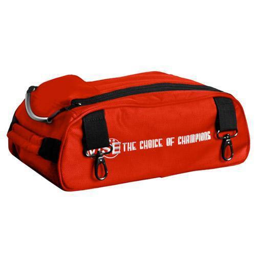 2 Ball Clear Top Tote Roller Shoe Bag Red