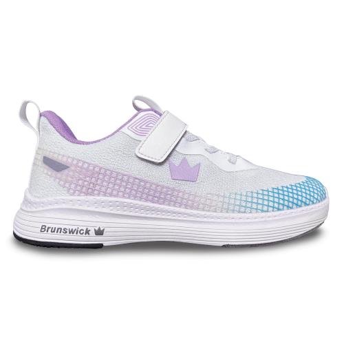 Strike Zone White/Teal Youth Bowling Shoes