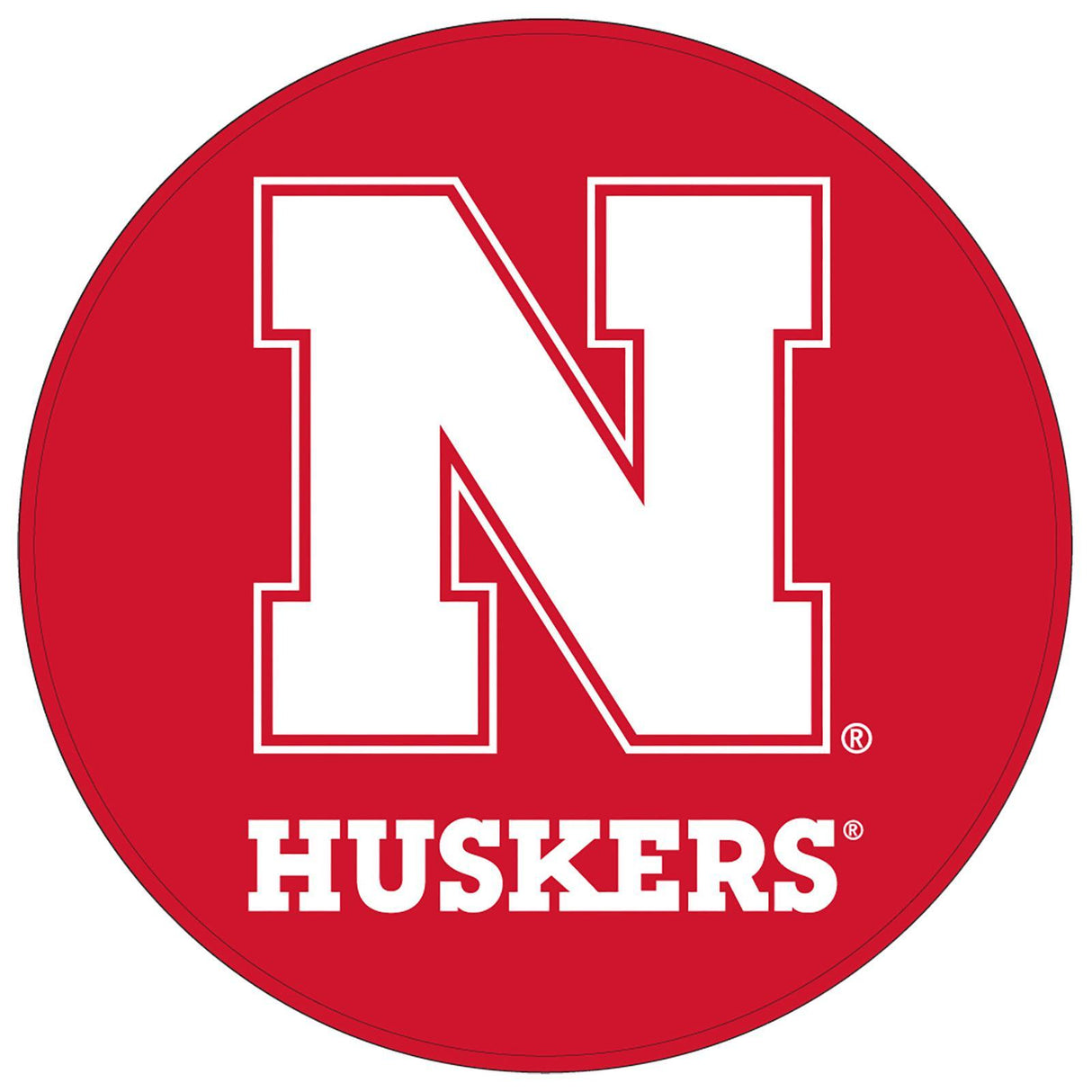 NCAA Rubber Round Shammy - University of Nebraska Cornhuskers