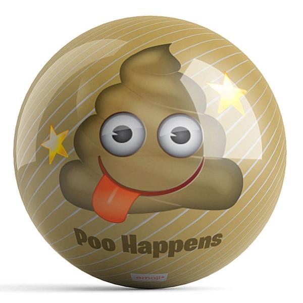 emoji Poo Happens Bowling Ball