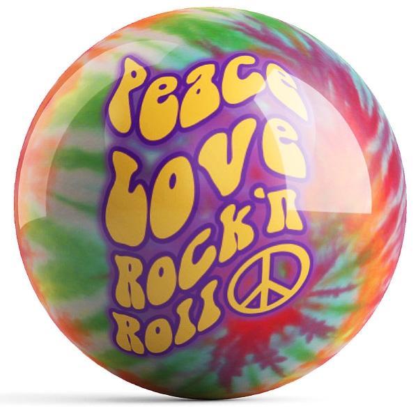 Peace, Love, Rock 'n Roll Bowling Ball