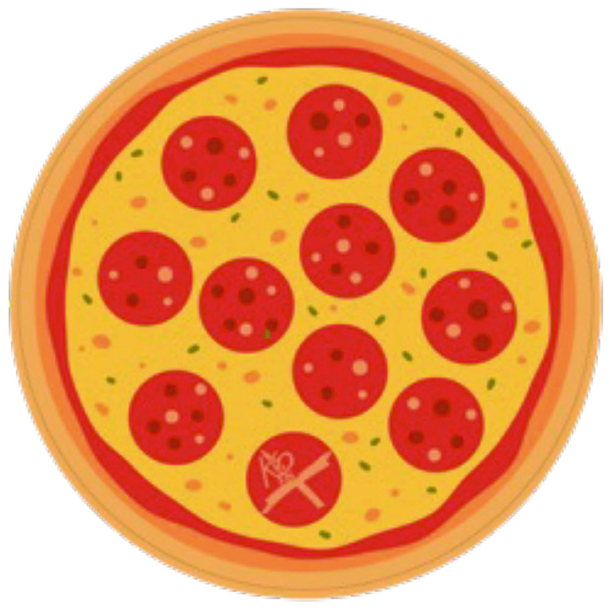 Round Shammy Leather Pad - Pepperoni Pizza