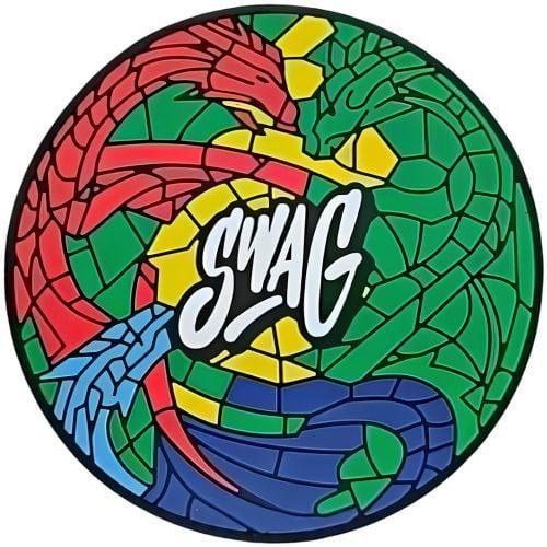 SWAG Dragon Stained Glass Flex Rubber Shammy