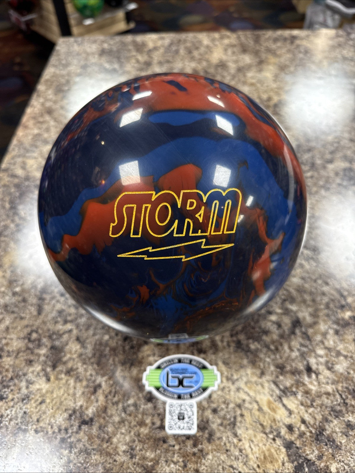 14lb Storm PhysiX Raze Blaze Orange/Ink Bowling Ball Overseas NEW Undrilled RARE