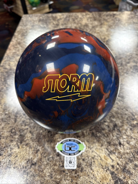14lb Storm PhysiX Raze Blaze Orange/Ink Bowling Ball Overseas NEW Undrilled RARE