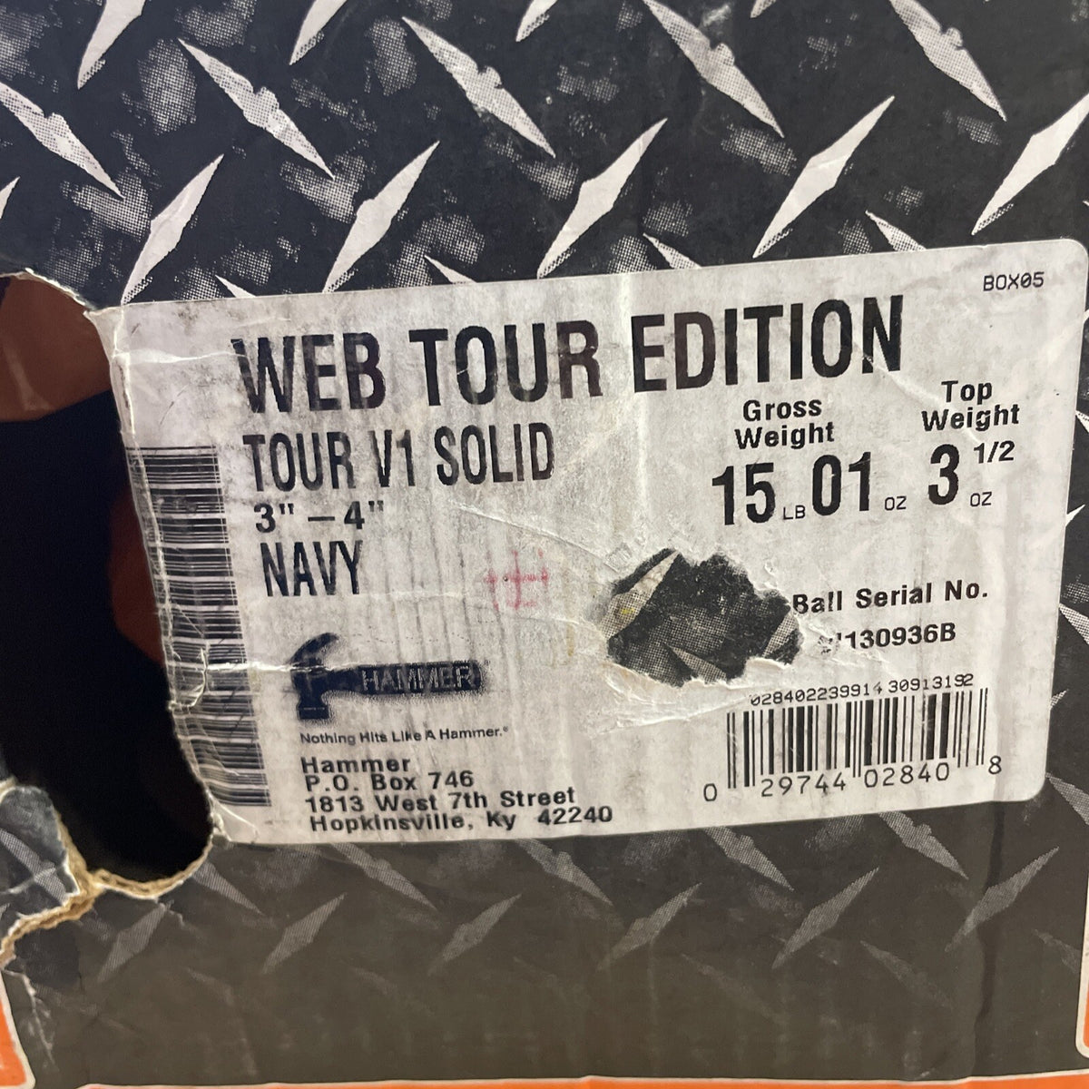 15lb NIB Hammer WEB TOUR EDITION 1st Quality Bowling Ball HOPKINSVILLE