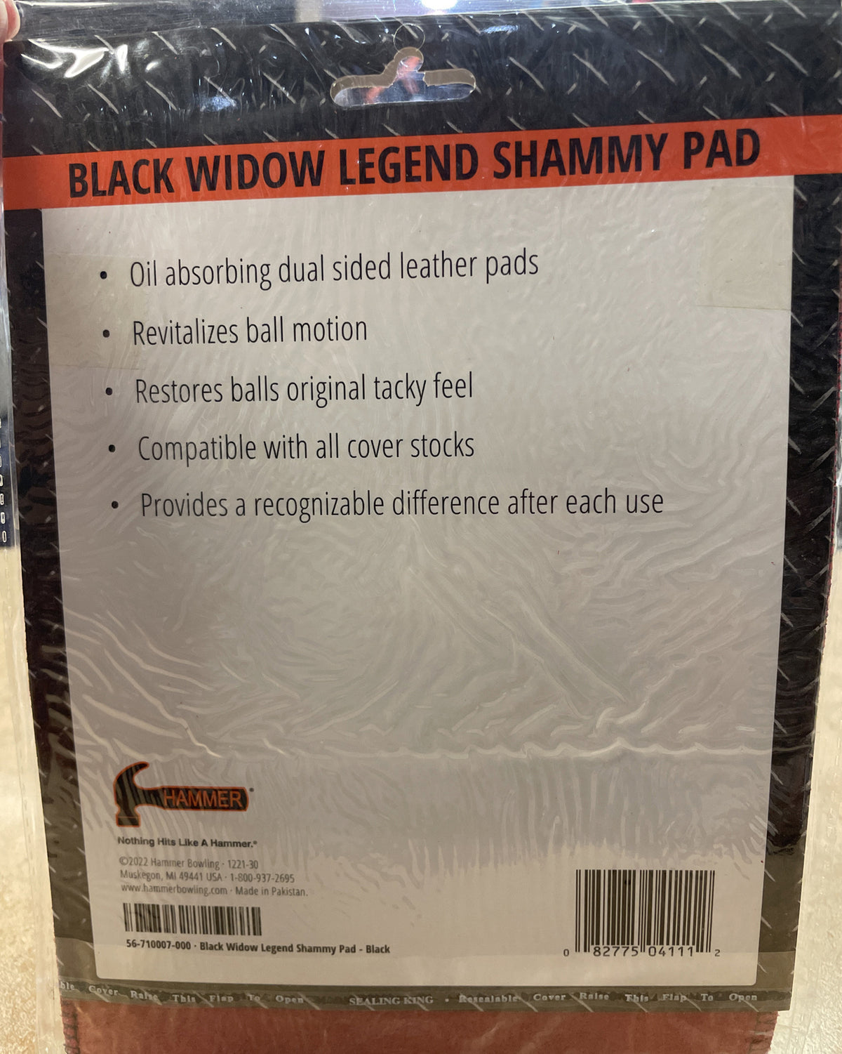 New Hammer BLACK WIDOW LEGEND Shammy Pad RED/BLACK