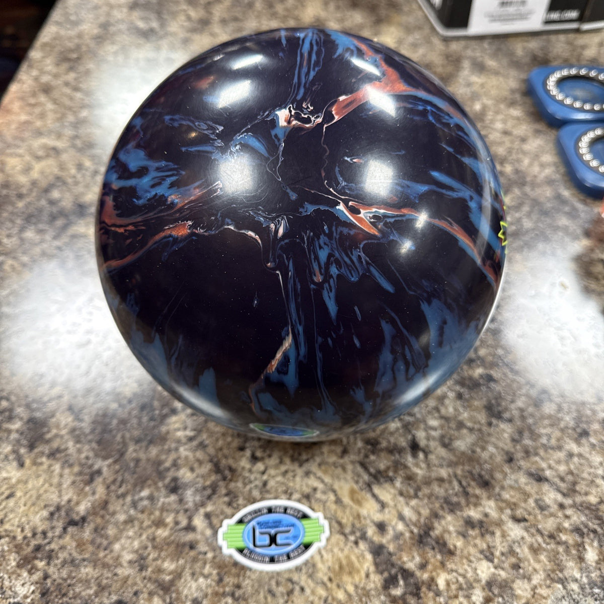 15lb Radical Power Hitter Black/Caramel/Blue Bowling Ball NEW Undrilled
