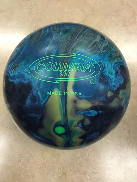 16lb NIB Columbia 300 RIVAL Bowling Ball BLUE/STEEL/YELLOW Undrilled