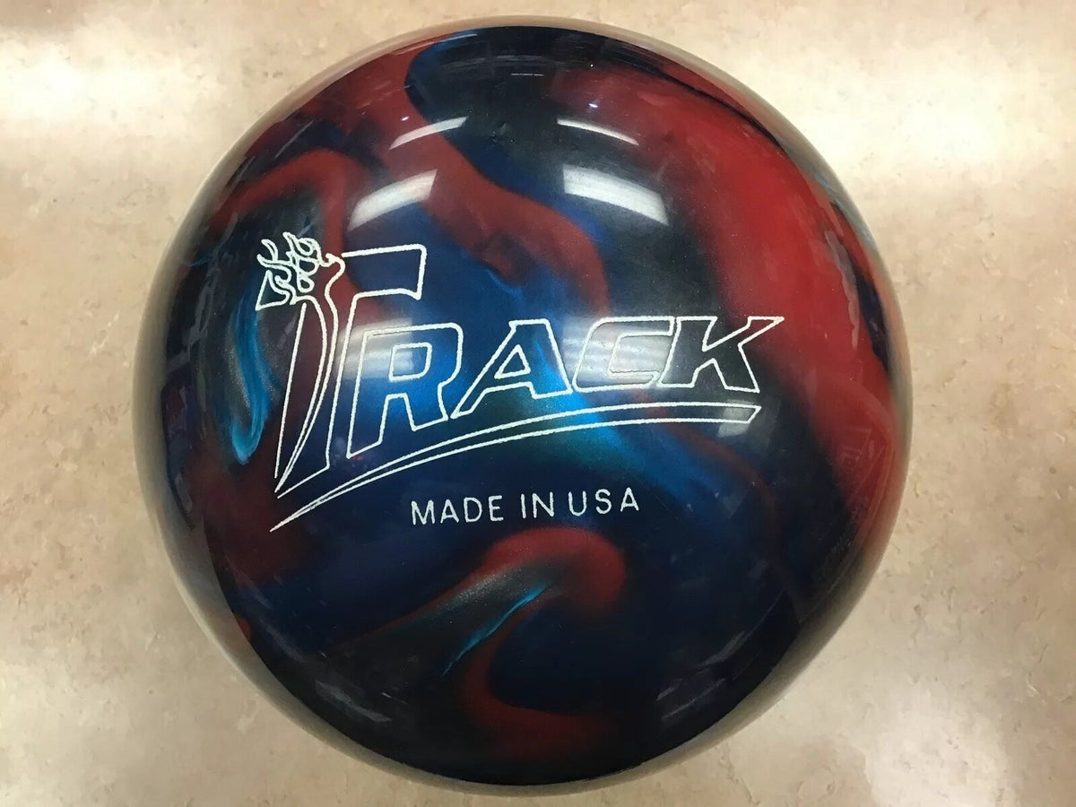 16lb Track 715A Bowling Ball NIB Undrilled BLUE/SILVER/RED