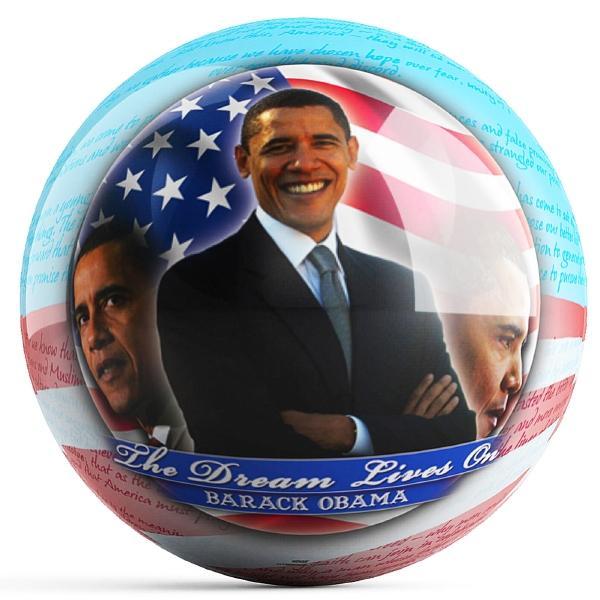 Barack Obama-Martin Luther King Bowling Ball