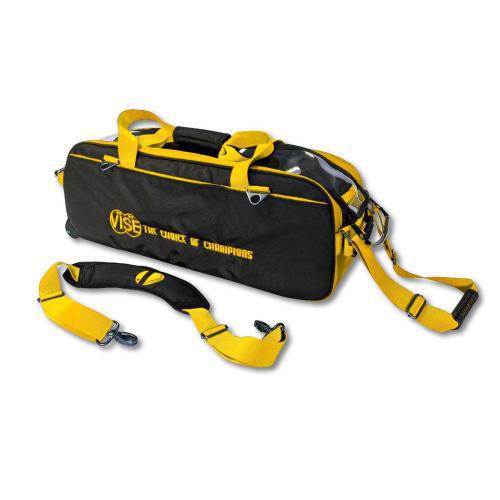 Vise 3 Ball Clear Top Tote Roller Black/Yellow