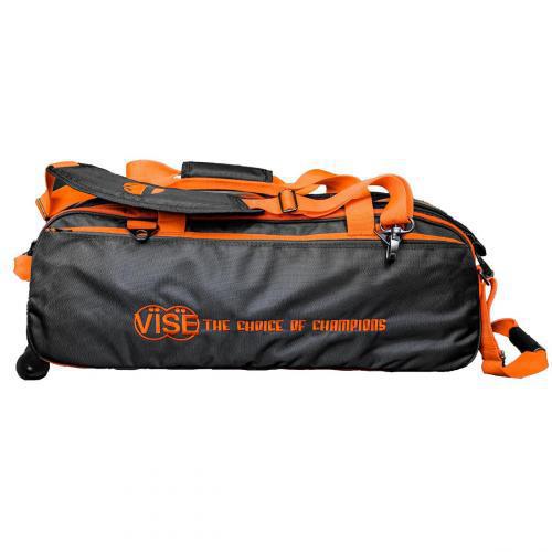Vise 3 Ball Clear Top Tote Roller Black/Orange
