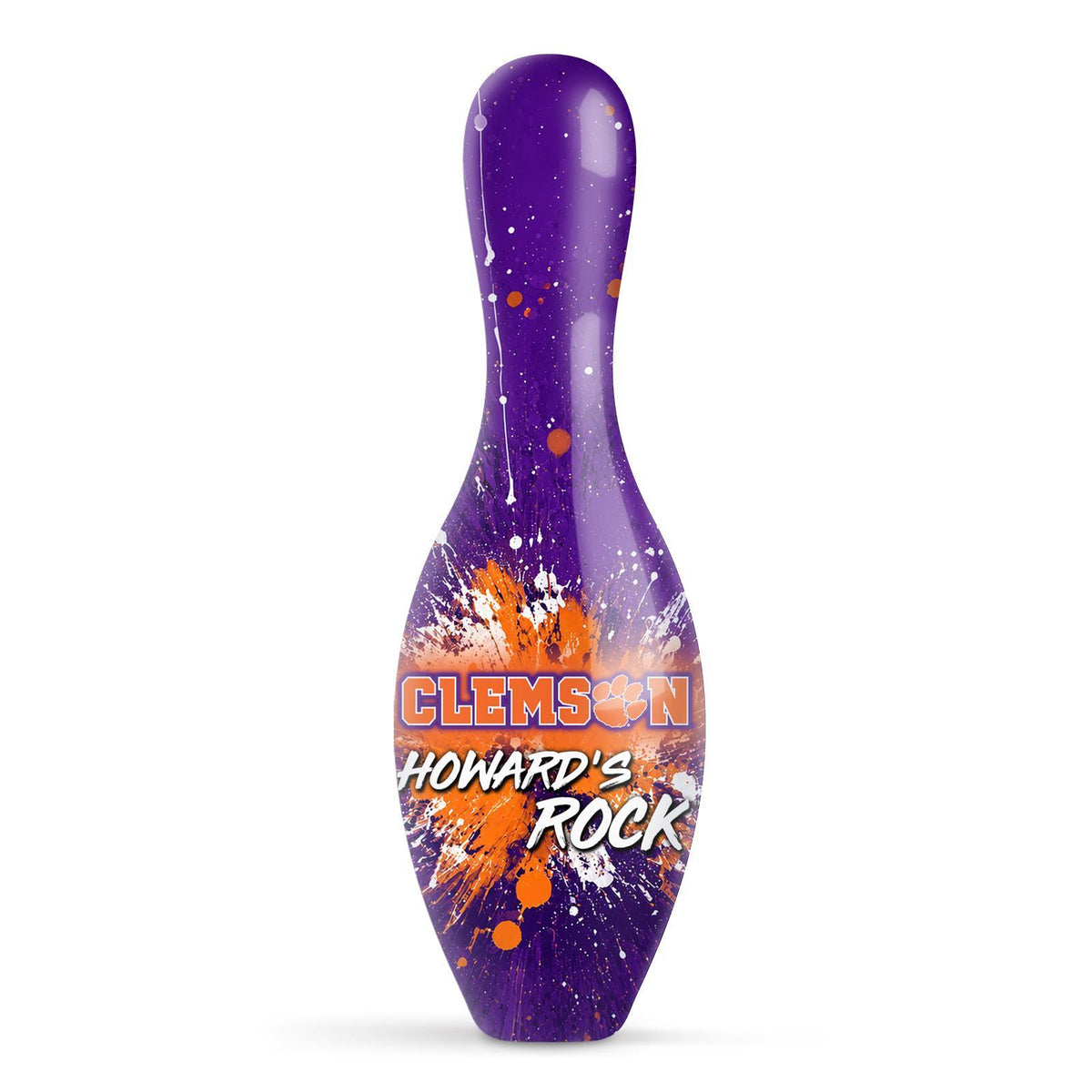 NCAA Splash Bowling Pin - Clemson University