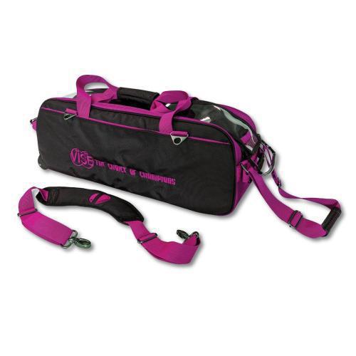 Vise 3 Ball Clear Top Tote Roller Black/Pink