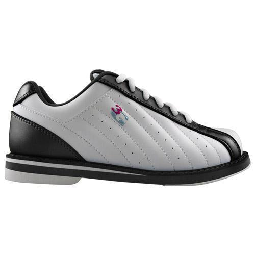 Kicks Unisex White/Black Bowling Shoes