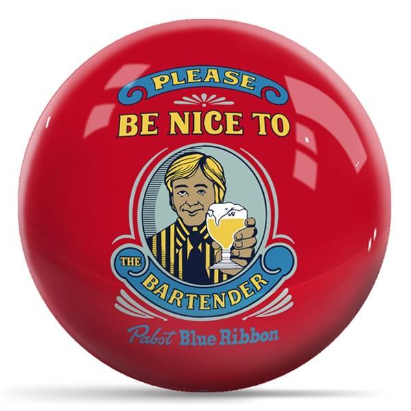 Please Be Nice To The Bartender! Bowling Ball