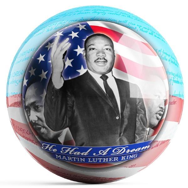 Barack Obama-Martin Luther King Bowling Ball